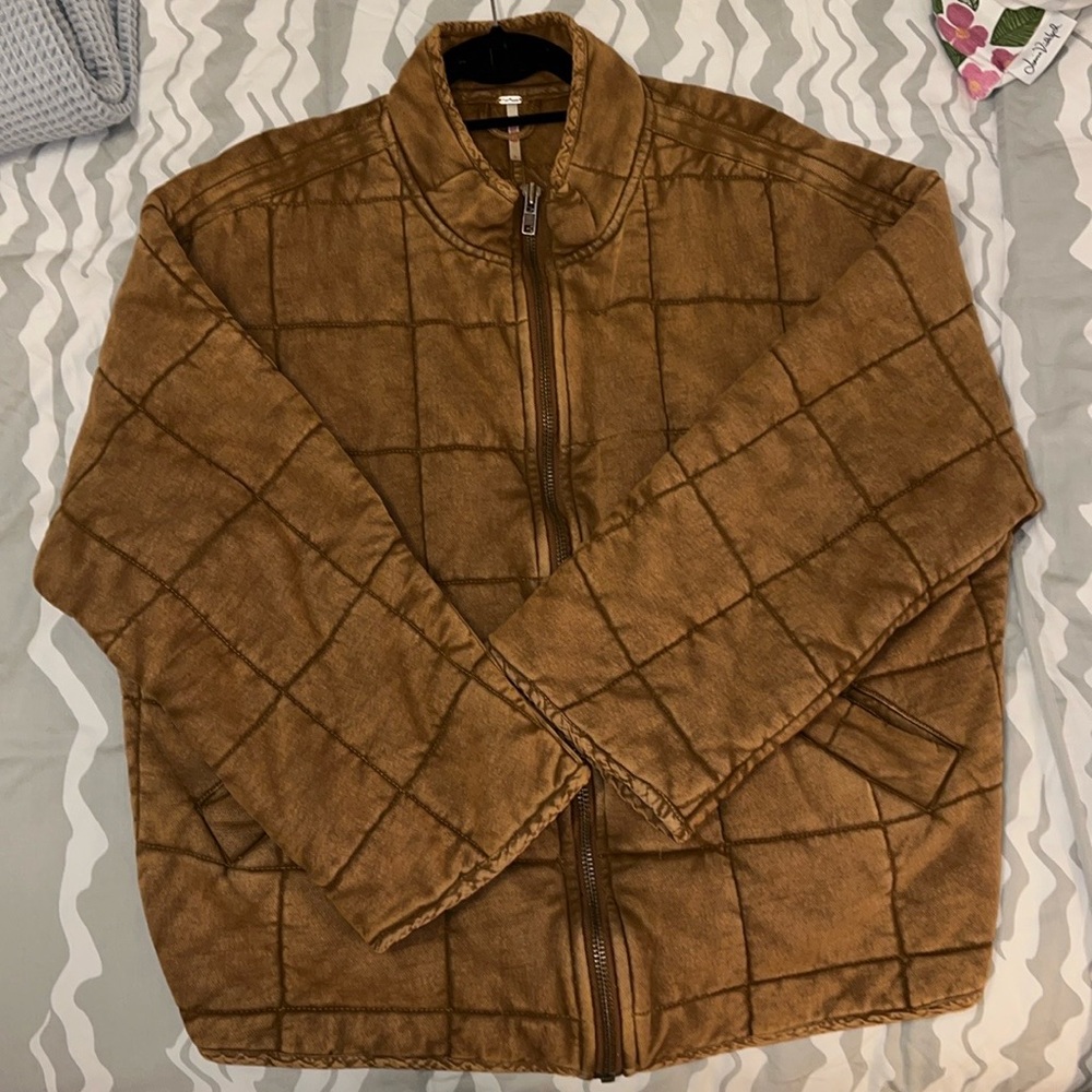 Free People Dolman Quilted Knit Jacket Size Small